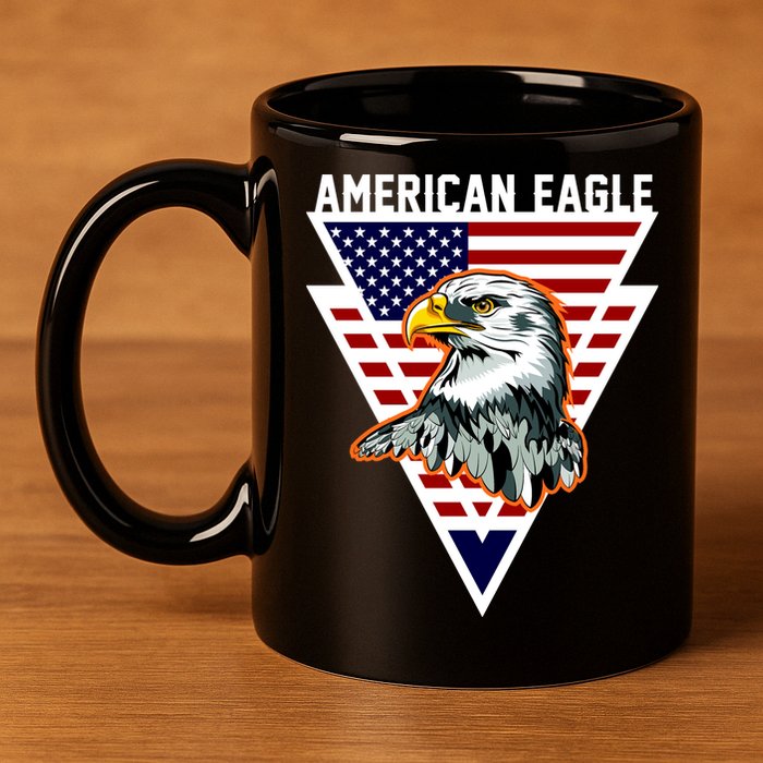 American Eagle USA Pride 11oz C Handle Ceramic Mug