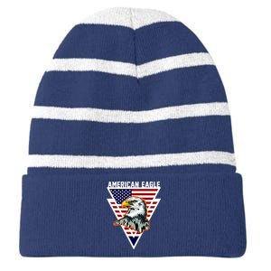 American Eagle USA Pride Striped Beanie with Solid Band