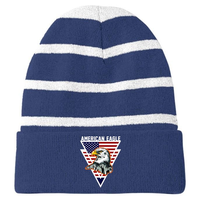 American Eagle USA Pride Striped Beanie with Solid Band