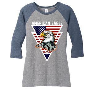 American Eagle USA Pride Women's Tri-Blend 3/4-Sleeve Raglan Shirt