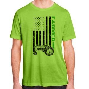 American Farmer USA Tractor Flag Adult ChromaSoft Performance T-Shirt