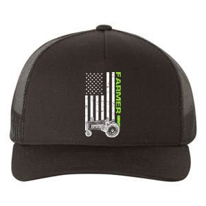 American Farmer USA Tractor Flag Yupoong Adult 5-Panel Trucker Hat