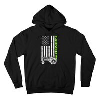 American Farmer USA Tractor Flag Hoodie