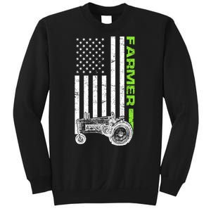 American Farmer USA Tractor Flag Sweatshirt