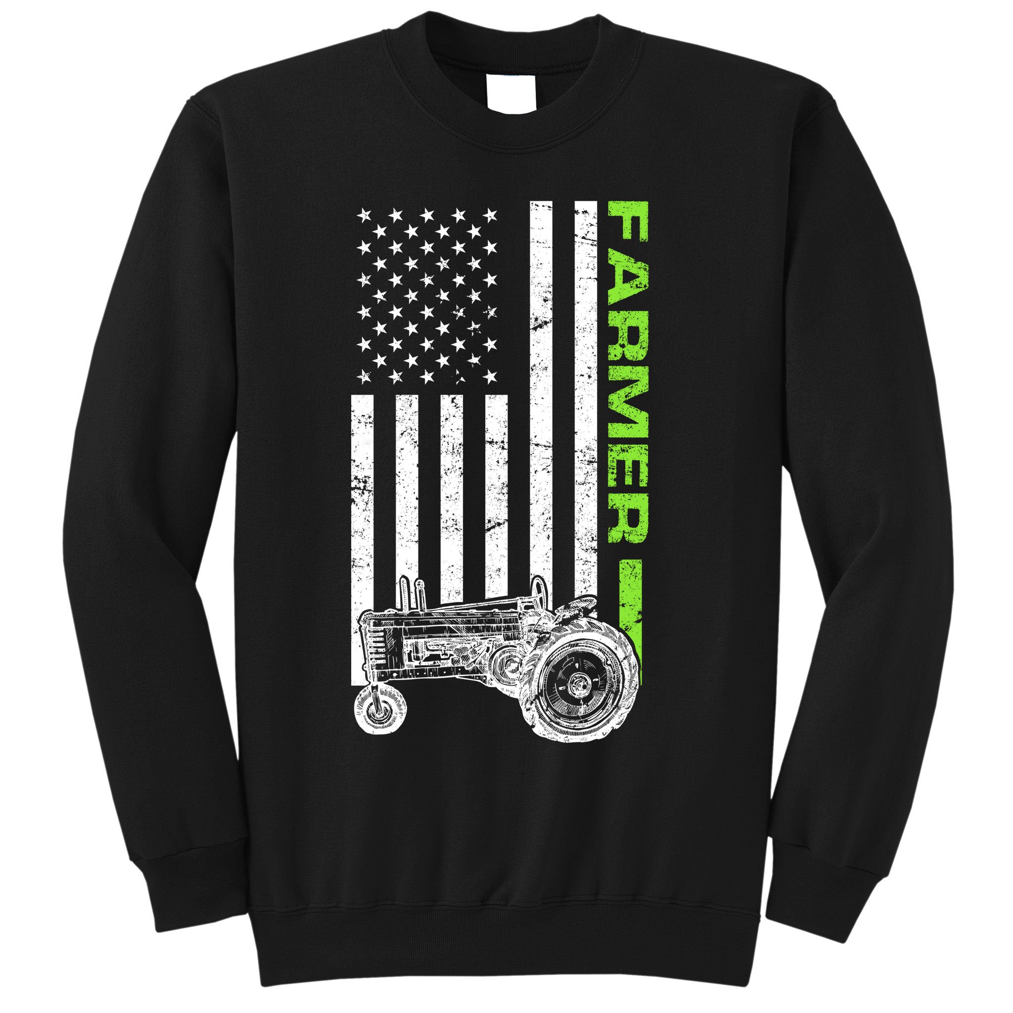 American Farmer USA Tractor Flag Sweatshirt