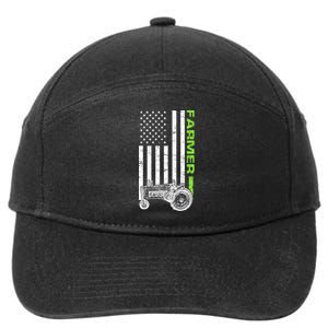 American Farmer USA Tractor Flag 7-Panel Snapback Hat