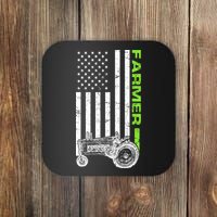 American Farmer USA Tractor Flag Coaster