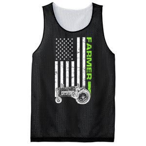 American Farmer USA Tractor Flag Mesh Reversible Basketball Jersey Tank