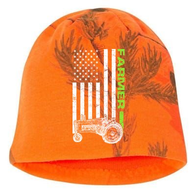 American Farmer USA Tractor Flag Kati - Camo Knit Beanie