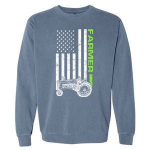 American Farmer USA Tractor Flag Garment-Dyed Sweatshirt