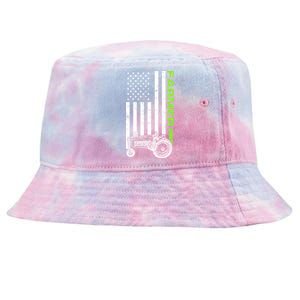 American Farmer USA Tractor Flag Tie-Dyed Bucket Hat