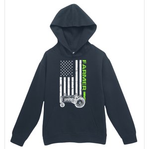 American Farmer USA Tractor Flag Urban Pullover Hoodie