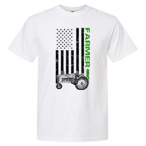 American Farmer USA Tractor Flag Garment-Dyed Heavyweight T-Shirt