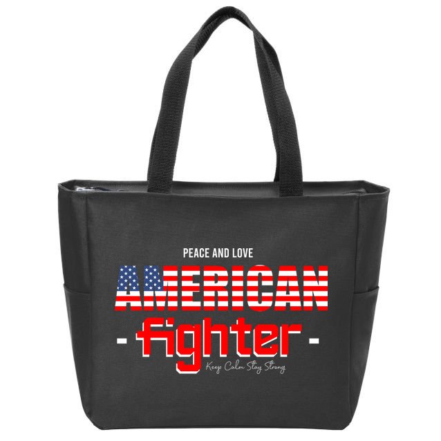 American Fighter Zip Tote Bag