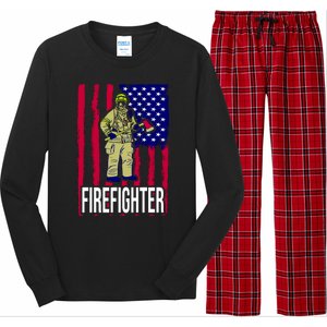 American Firefighter Long Sleeve Pajama Set