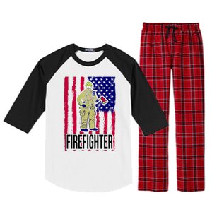 American Firefighter Raglan Sleeve Pajama Set