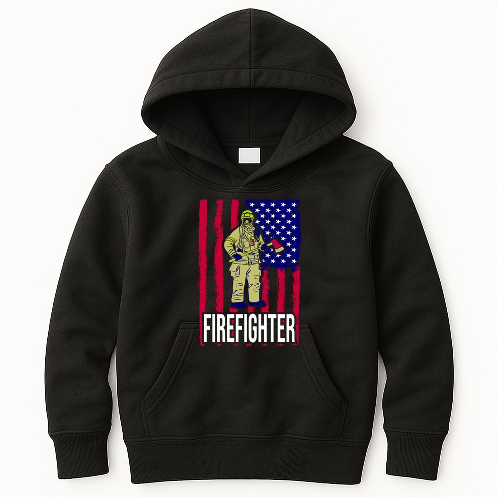American Firefighter Kids Hoodie
