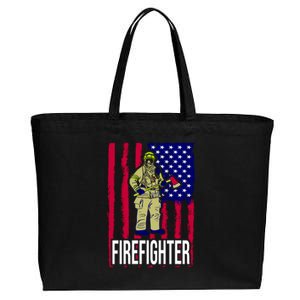 American Firefighter Cotton Canvas Jumbo Tote