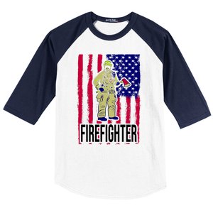 American Firefighter Baseball Sleeve Shirt