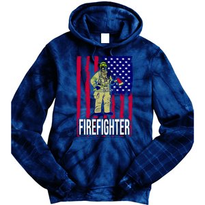 American Firefighter Tie Dye Hoodie