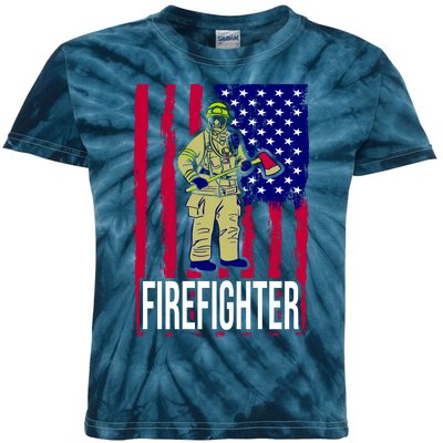 American Firefighter Kids Tie-Dye T-Shirt