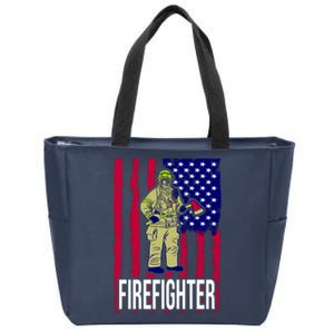 American Firefighter Zip Tote Bag