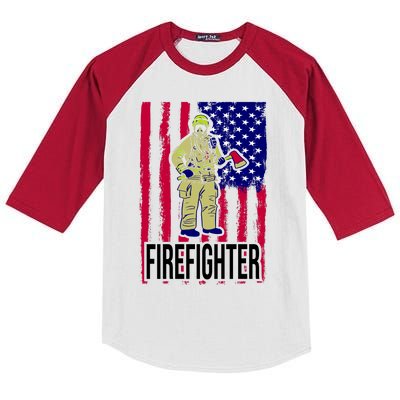 American Firefighter Kids Colorblock Raglan Jersey