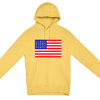 American Fishing Flag Premium Pullover Hoodie