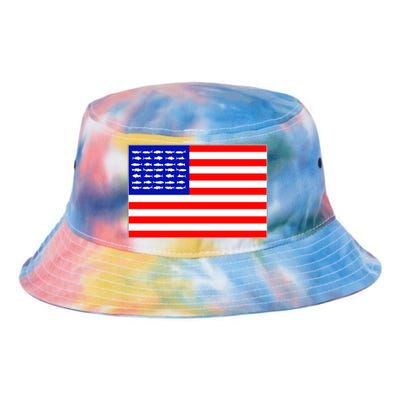 American Fishing Flag Tie Dye Newport Bucket Hat