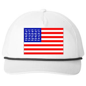 American Fishing Flag Snapback Five-Panel Rope Hat