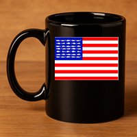 American Fishing Flag 11oz C Handle Ceramic Mug