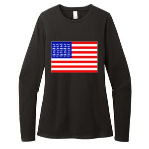 American Fishing Flag Womens CVC Long Sleeve Shirt