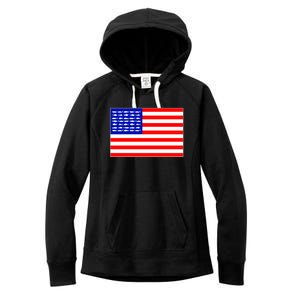 American Fishing Flag Women's Fleece Hoodie