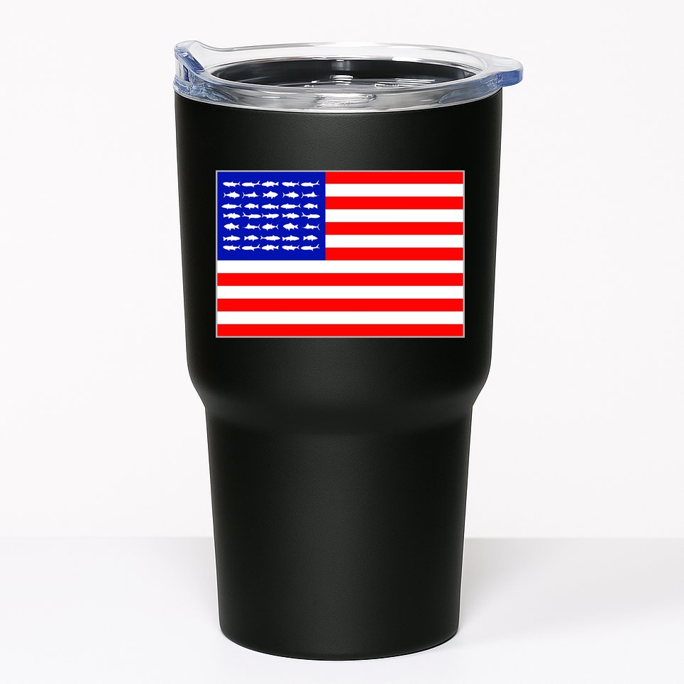 American Fishing Flag Tumbler