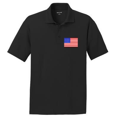 American Fishing Flag PosiCharge RacerMesh Polo