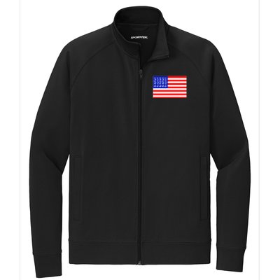 American Fishing Flag Stretch Full-Zip Cadet Jacket