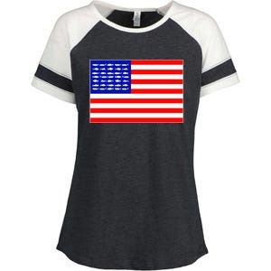 American Fishing Flag Enza Ladies Jersey Colorblock Tee