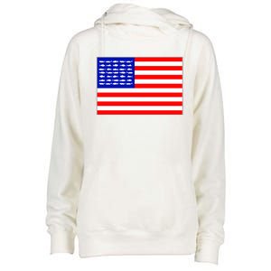 American Fishing Flag Womens Funnel Neck Pullover Hood