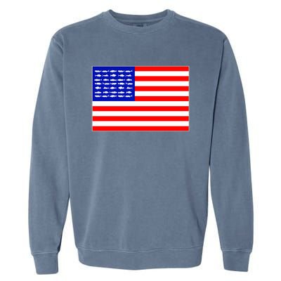 American Fishing Flag Garment-Dyed Sweatshirt