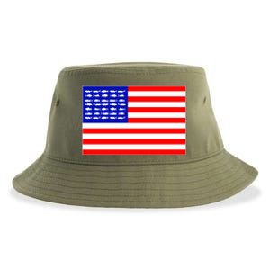 American Fishing Flag Sustainable Bucket Hat