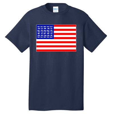 American Fishing Flag Tall T-Shirt