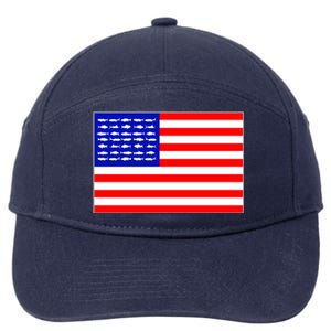 American Fishing Flag 7-Panel Snapback Hat