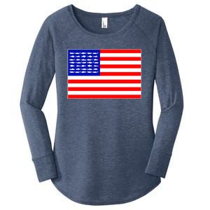 American Fishing Flag Women's Perfect Tri Tunic Long Sleeve Shirt