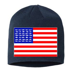 American Fishing Flag Sustainable Beanie