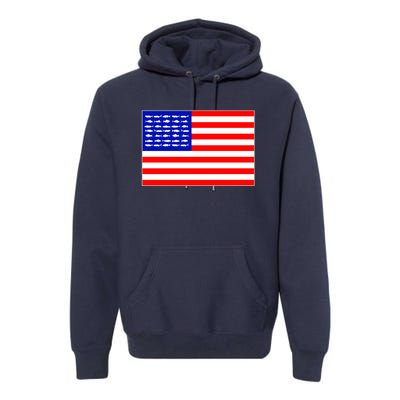 American Fishing Flag Premium Hoodie