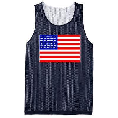 American Fishing Flag Mesh Reversible Basketball Jersey Tank