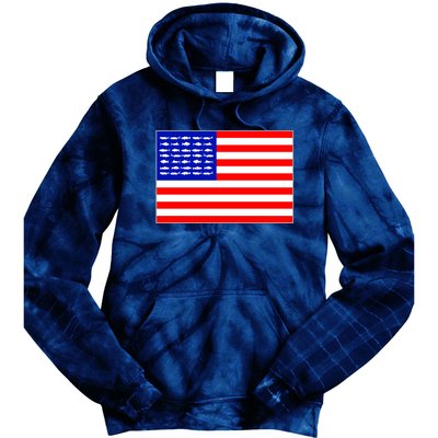 American Fishing Flag Tie Dye Hoodie