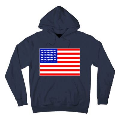 American Fishing Flag Tall Hoodie