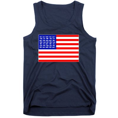 American Fishing Flag Tank Top