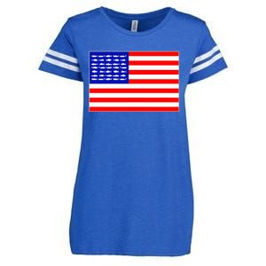 American Fishing Flag Enza Ladies Jersey Football T-Shirt